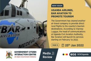 Read more about the article Uganda Airlines, Bar Aviation to Promote Tourism